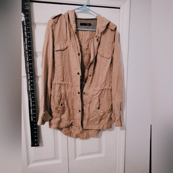 Nordstrom Jackets & Blazers - Women's Tan Jacket Or Blush Pink Color Medium Nordstrom 3/4 Length